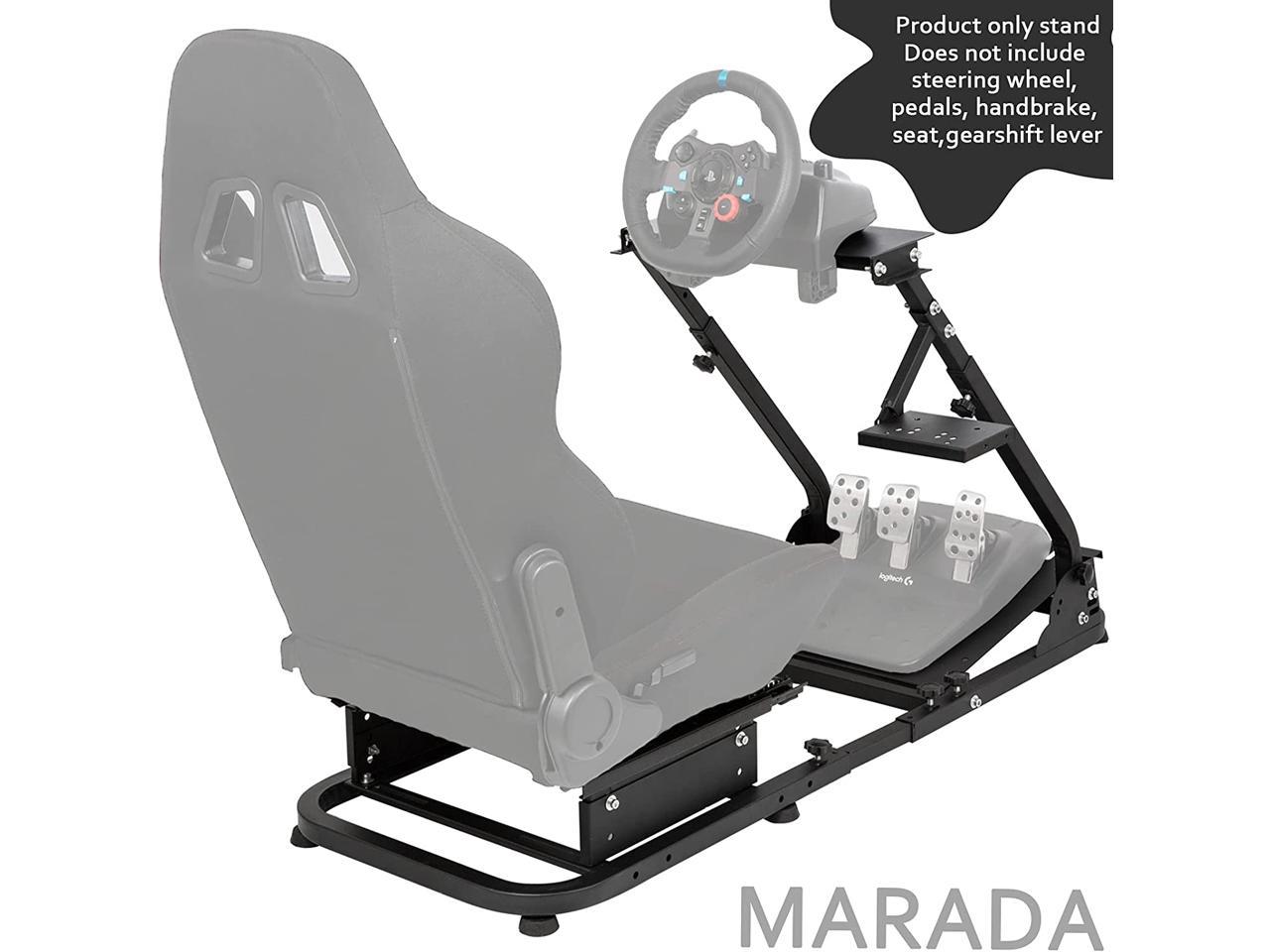 Wheel Pedals Seat Not Included Marada Racing Simulator Cockpit,Racing Steering Wheel Stand Shifter Mount Fit Logitech G25 G29 G37 G920 G923 T300R T500 FANTEC T3PA/TGT