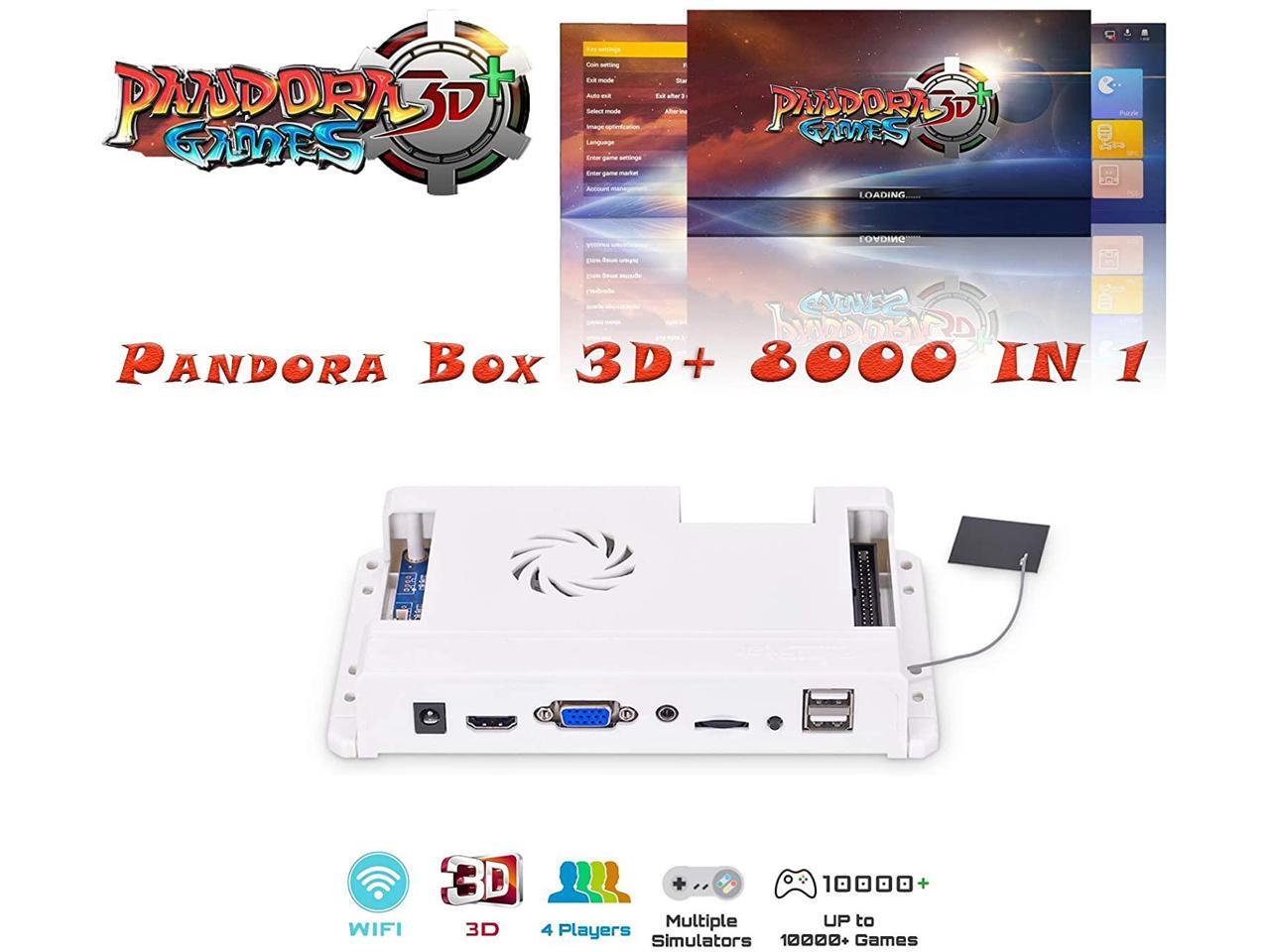 ARCADORA 3D Pandora Games Arcade Game Board 8000 Games Installed (250 3D  Games), WiFi Function, Add Games, Search/Save/Hide/Pause Games, 1280x720  Full HD, Favorite List, 4 Players Online Game - Newegg.com