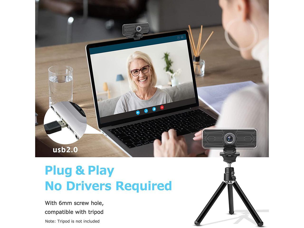Video Calling Free-Driver Installation Webcam 1080P with Microphone Recording and Streaming Fogeek Full HD Autofocus Web Camera for Conferencing 500M Pixels USB Camera for PC Laptop Desktop 