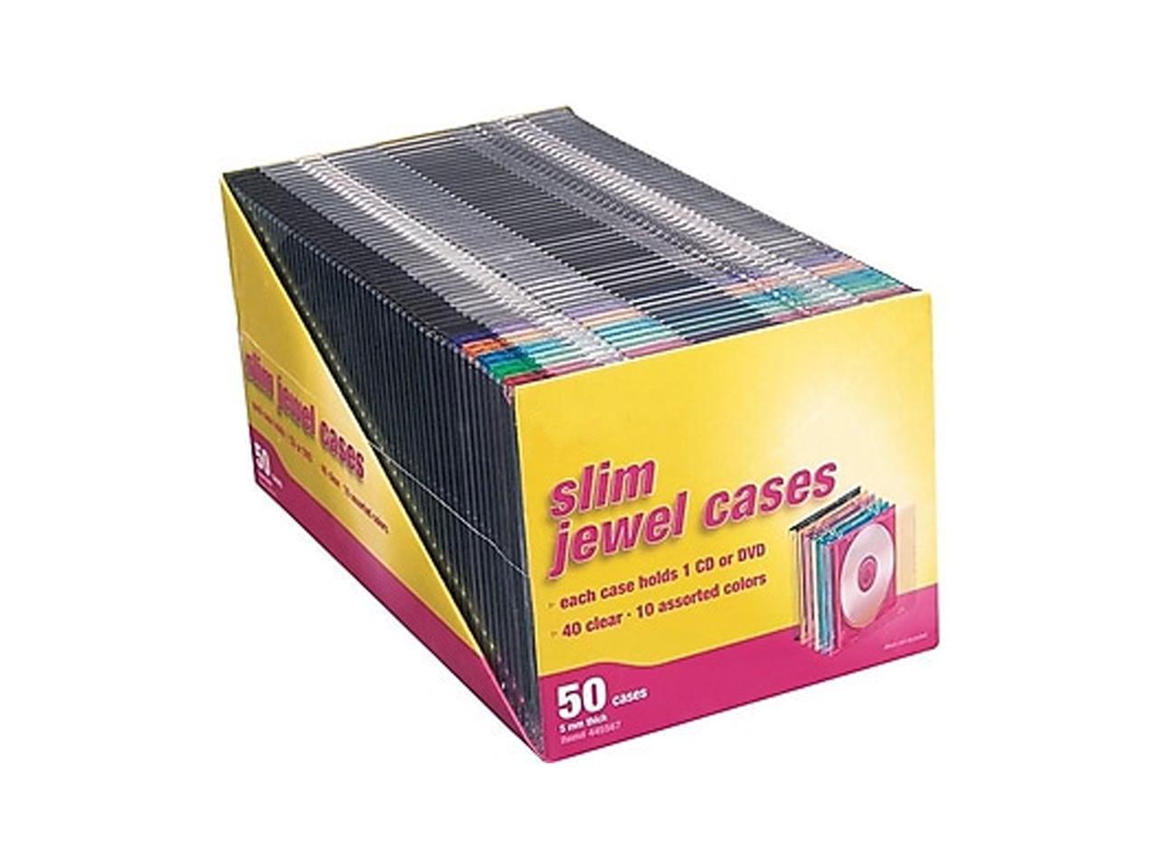 MyOfficeInnovations 5mm Slim Jewel Cases 50/Pack 445567