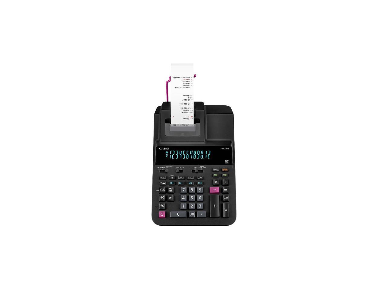 Casio DR120RBK 12Digit Desktop Printing Calculator