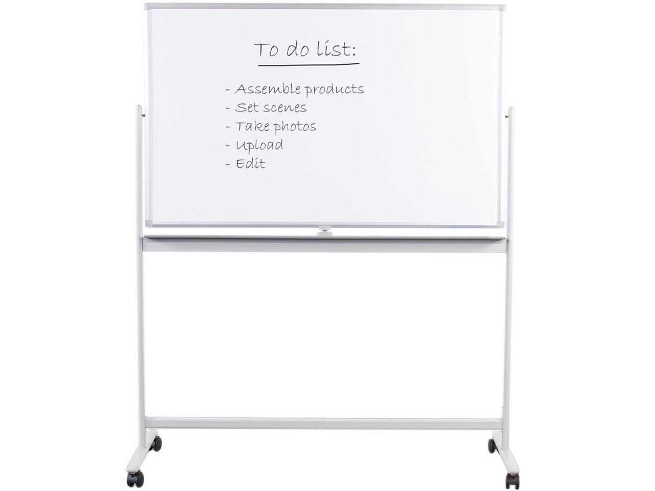 VIVO Mobile Dry Erase Board 48" x 32" Double Sided Whiteboard