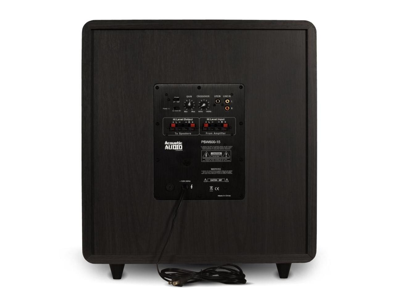Acoustic Audio PSW60015 Home Theater Powered 15" LFE Subwoofer Black