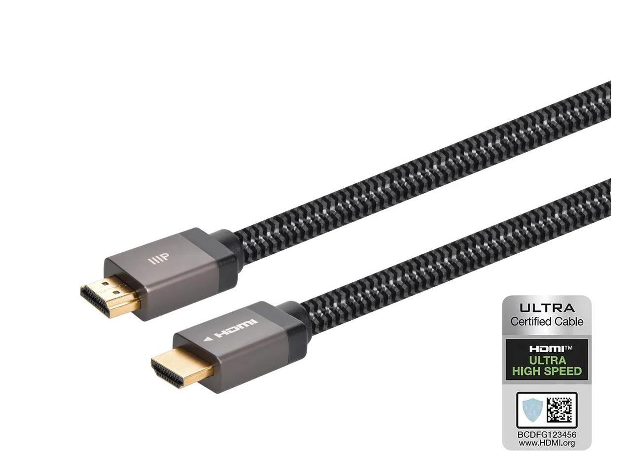 Monoprice 8K Certified Braided Ultra High Speed HDMI 2.1 Cable - 10 ...