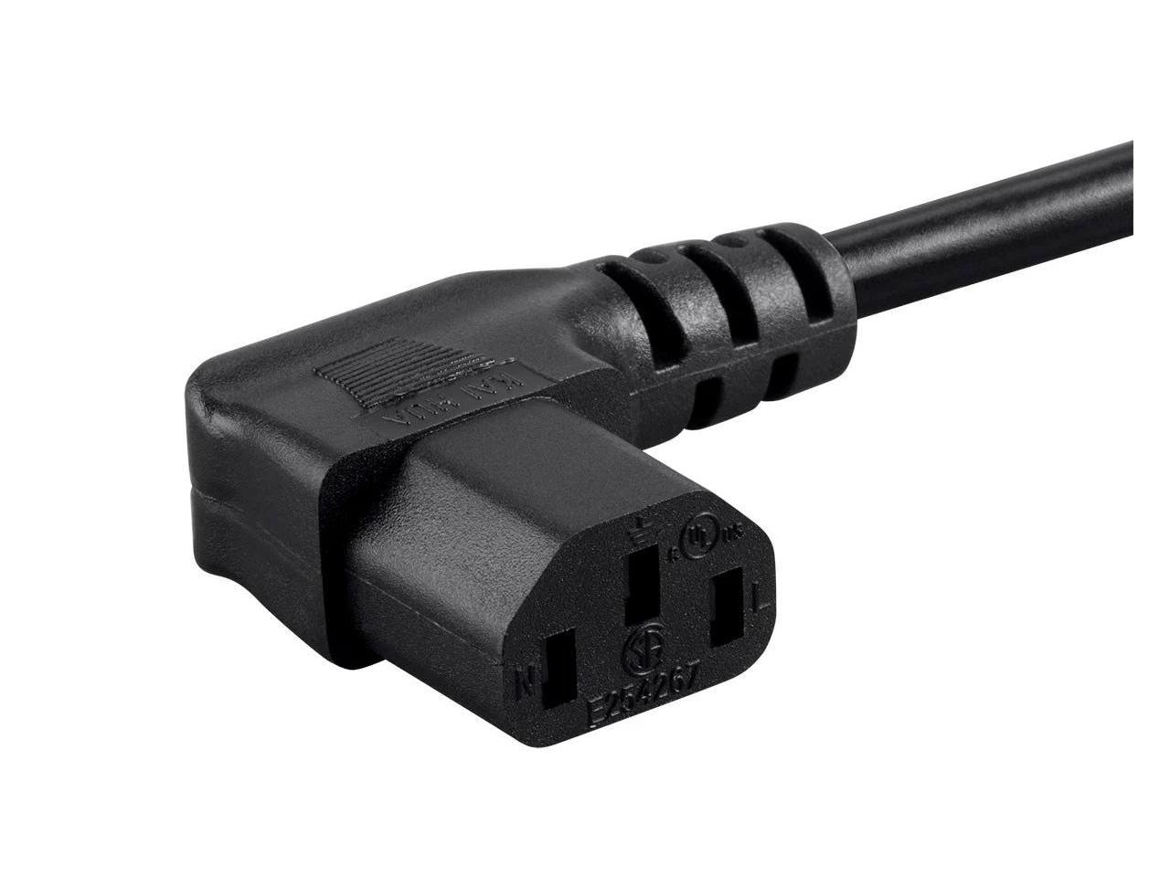 Monoprice 6ft 18AWG Power Cord Cable with 3 Conductor PC Power Connector Socket 10A (NEMA 515P