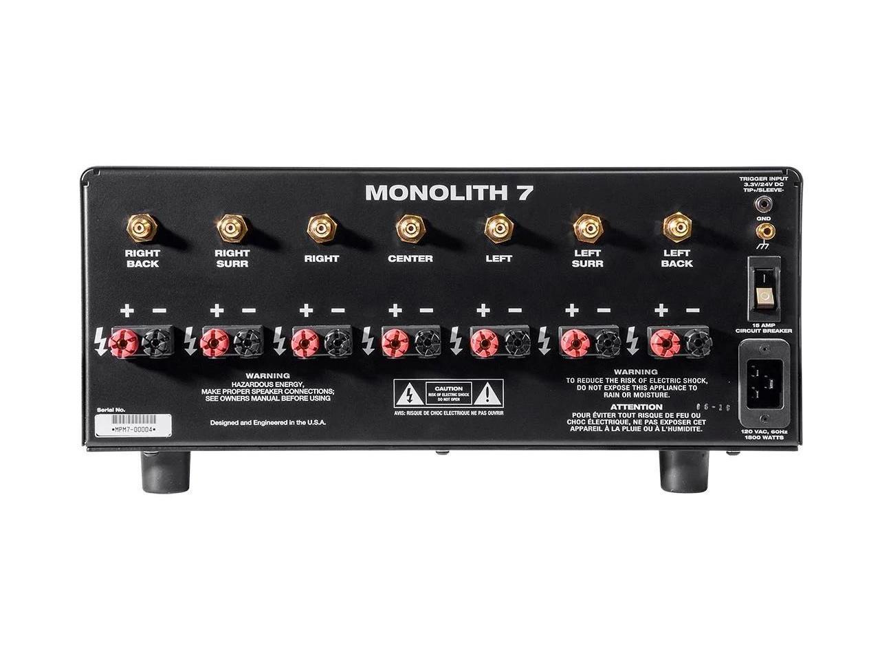 Monoprice Monolith Multi-Channel Power Amplifier - Black With 7x200 ...