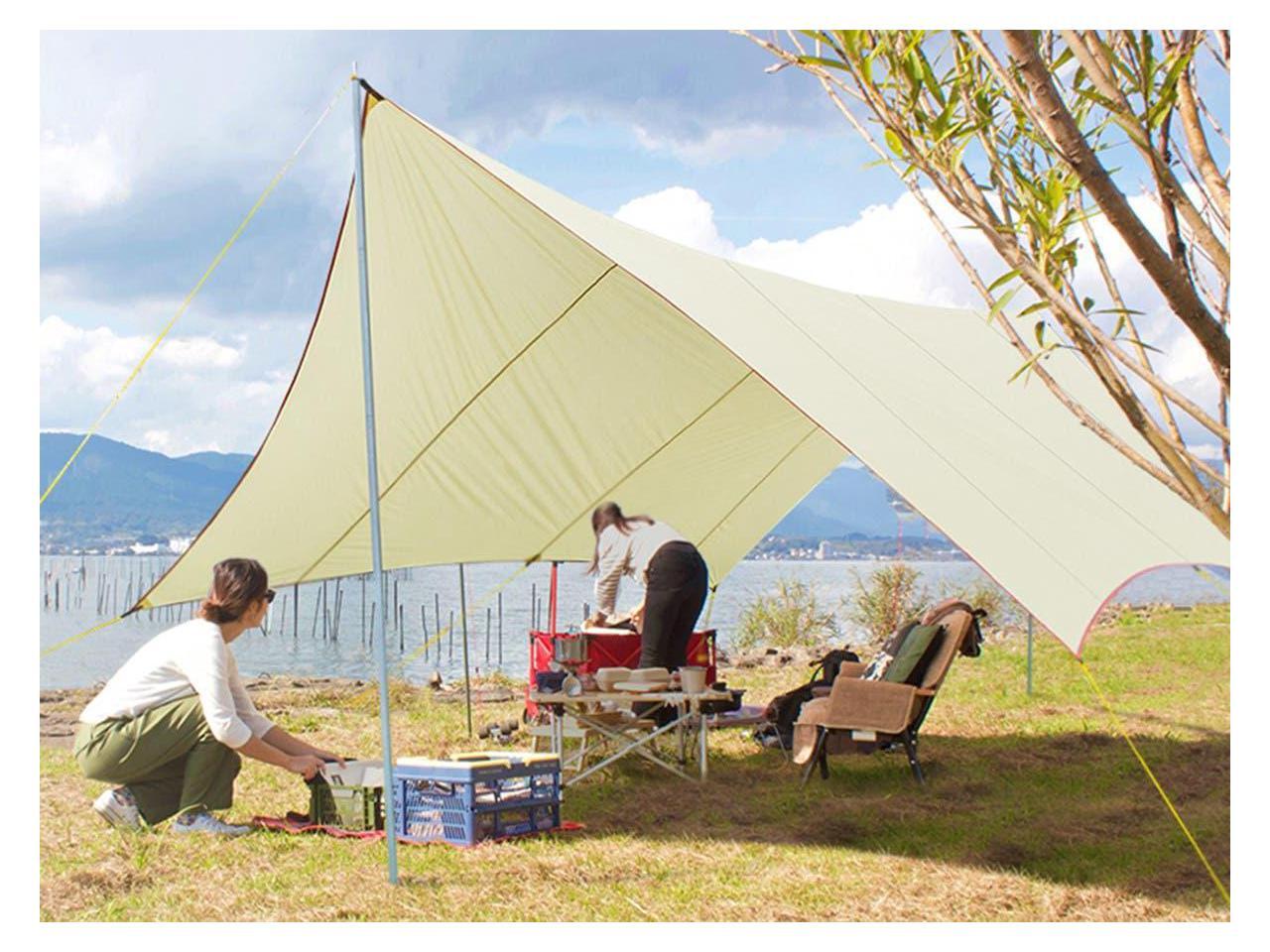 Monoprice Large Wing Tarp Shelter, 75D Nylon PU1500mm, Extra Large