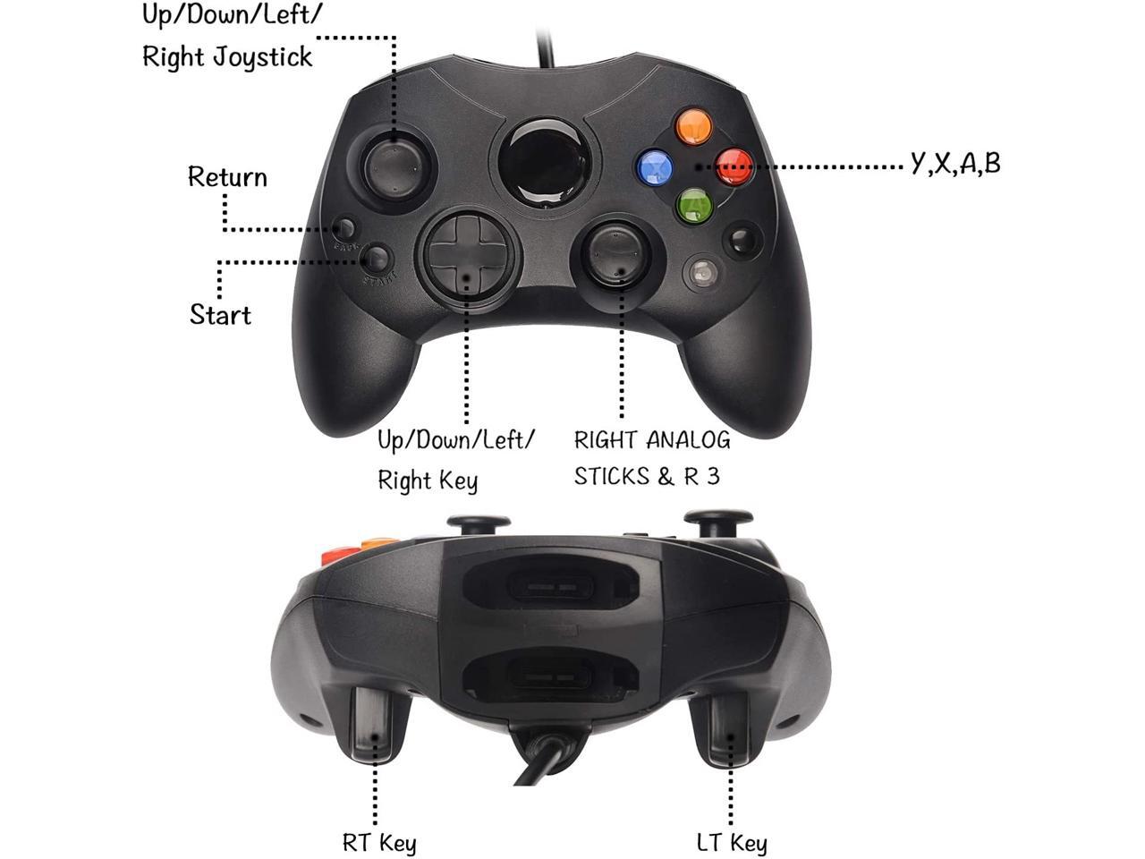 2 Pack Classic Xbox S Type Wired Gamepad Joypad Joysticks Controller