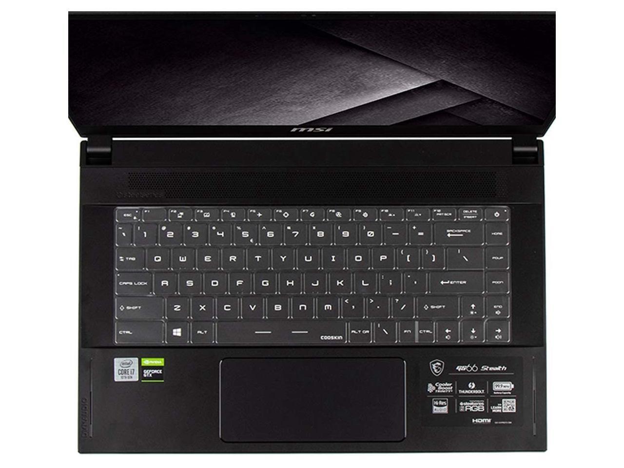 Ultra Thin Keyboard Cover for 15.6" MSI GS66 Stealth 10SFS 10SGS, GE66