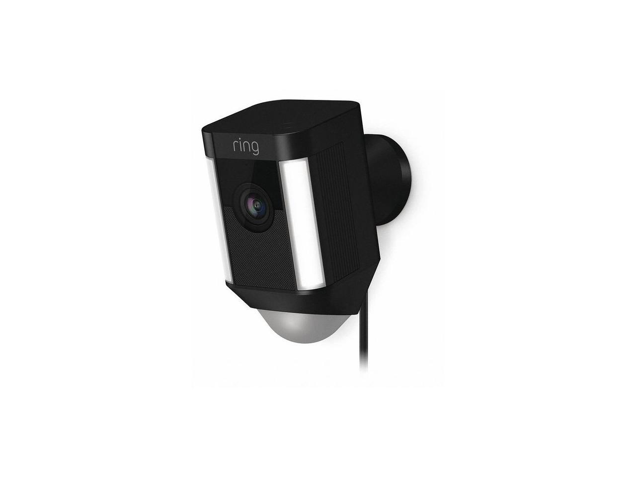 Ring Spotlight Cam Wired, HD Two Way Talk Security Camera Black Best