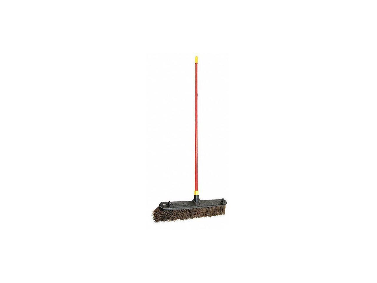 Quickie Push Broom,Head and Handle,24",Red HAWA 536