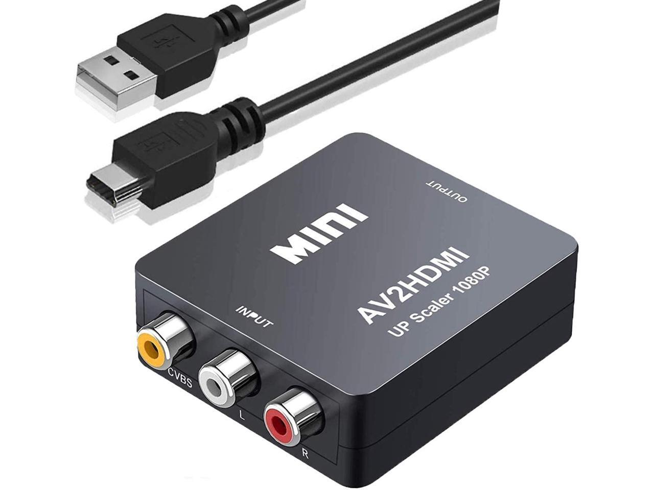 Rca To Hdmi Converter Av To Hdmi Cvbs To Hdmi Converter 7p 1080p Mini Rca Composite Cvbs Video Audio Converter Adapter Supporting Pal Ntsc For Pc Laptop Xbox Ps3 Ps4 Tv Stb Vhs