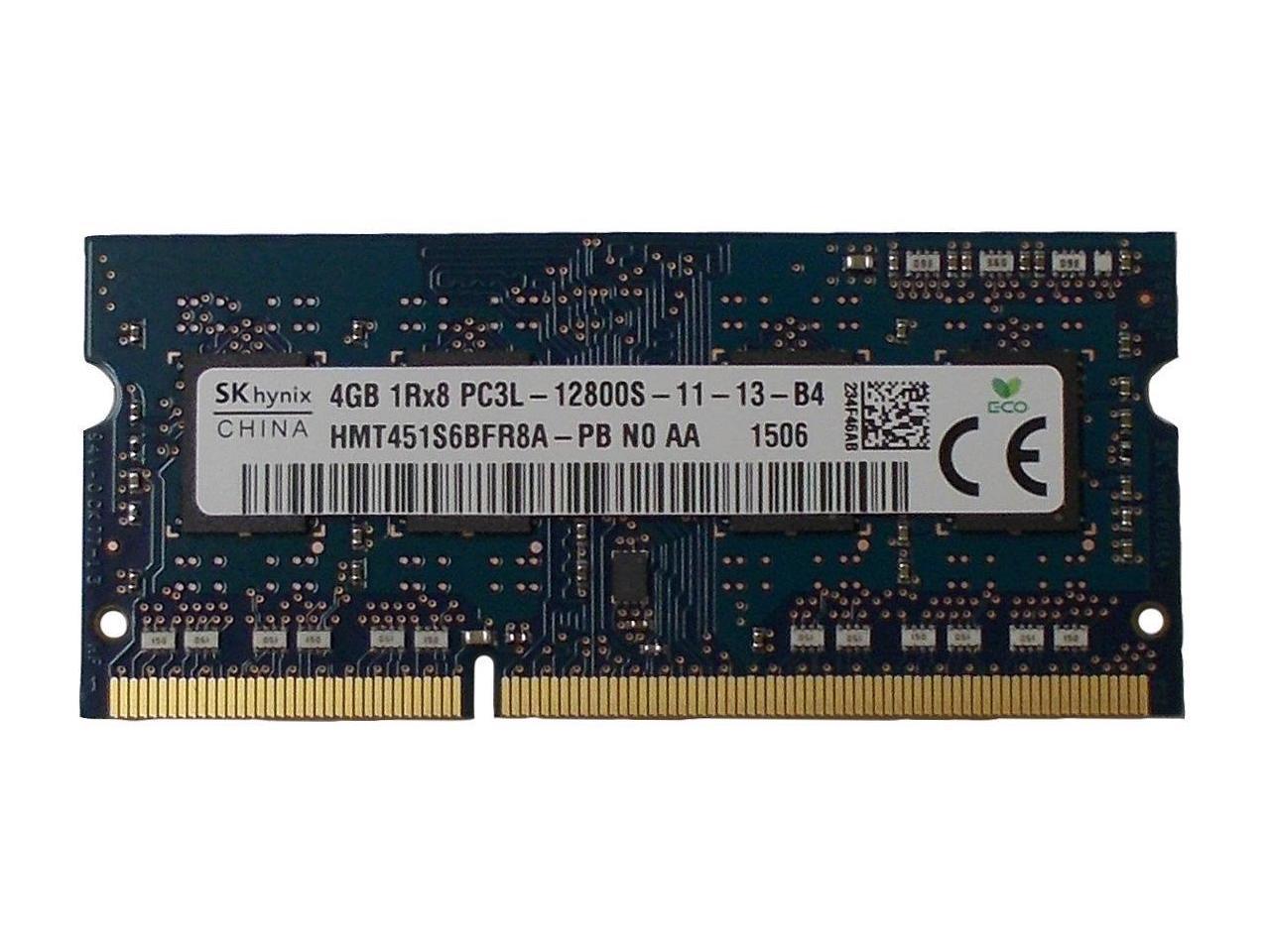 Ram memory 4GB (1 x 4GB) DDR3 PC3-12800,1600MHz, 204 PIN SODIMM for