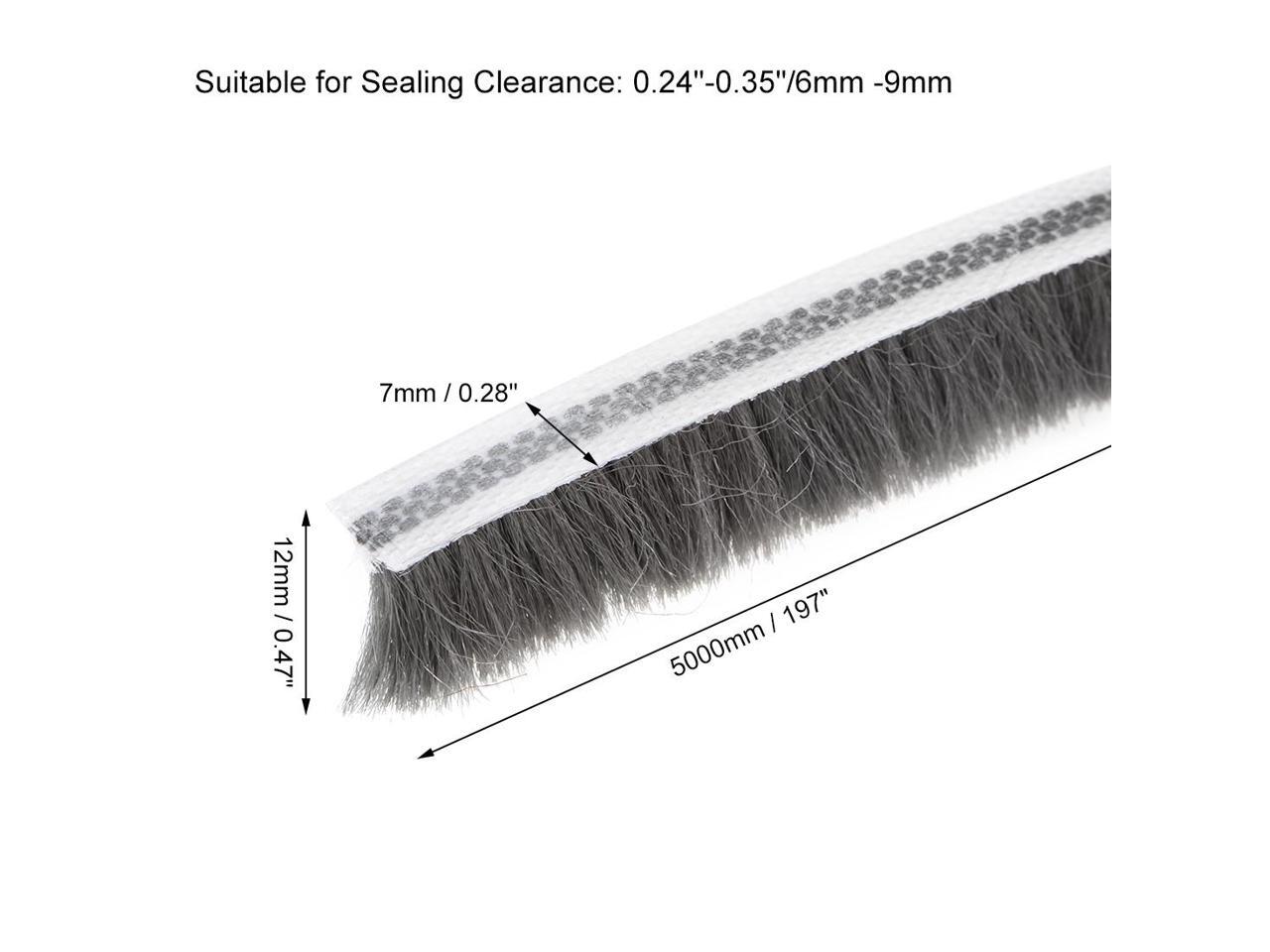 Brush Weather Stripping, Adhesive Felt Door Seal Strip Pile