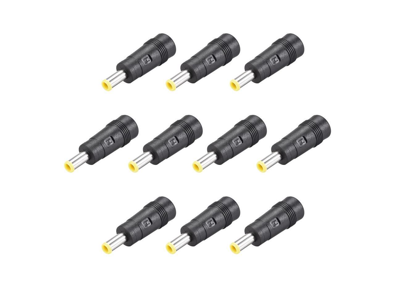10Pcs DC Power Adapter,Female 5.5mmx2.1mm to 5.5mmx3.0mm Male Plug Tips