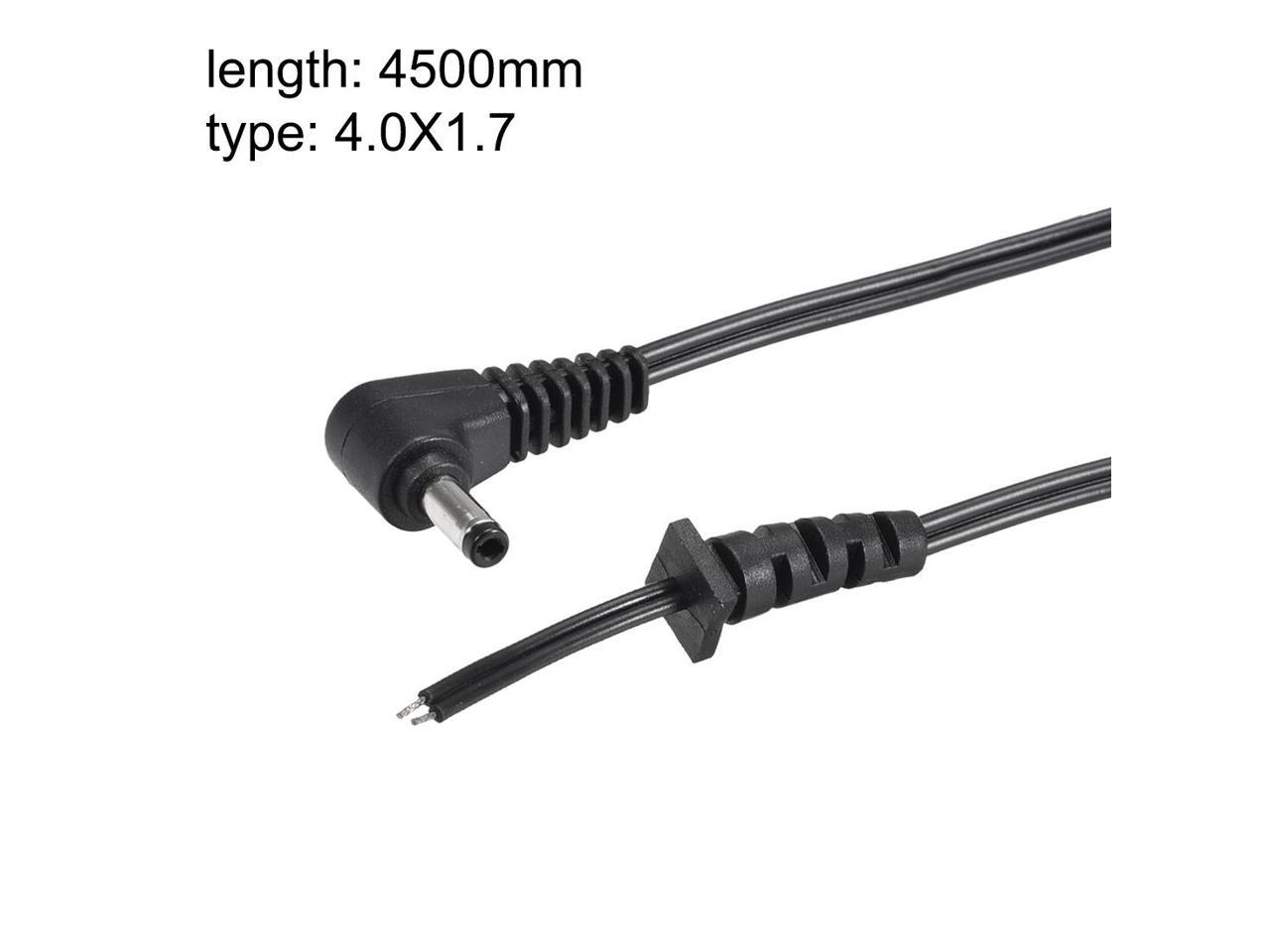 MALE 4.0mm x 1.7mm RIGHT ANGLE 90° DC Plug Cord Tinned Ends DIY REPAIR 
