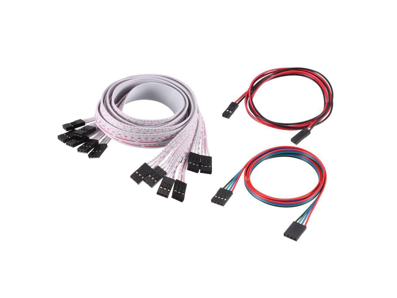 2pcs Female to Female 40P Jumper Wire 2.54mm Pitch Ribbon Cable DIY 11cm Long 