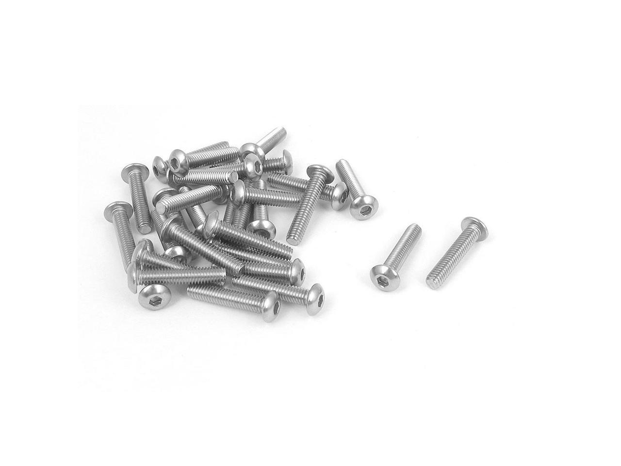 M4x20mm 304 Stainless Steel Hex Socket Countersunk Round Head Screw