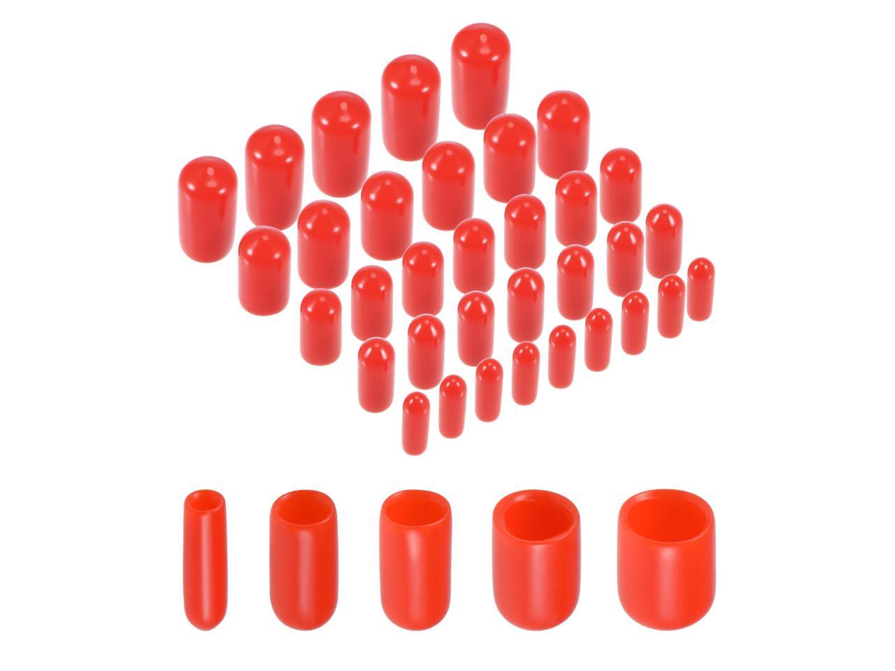 10pcs Rubber Red Hose End Cap Thread Cover for Threaded Parts 