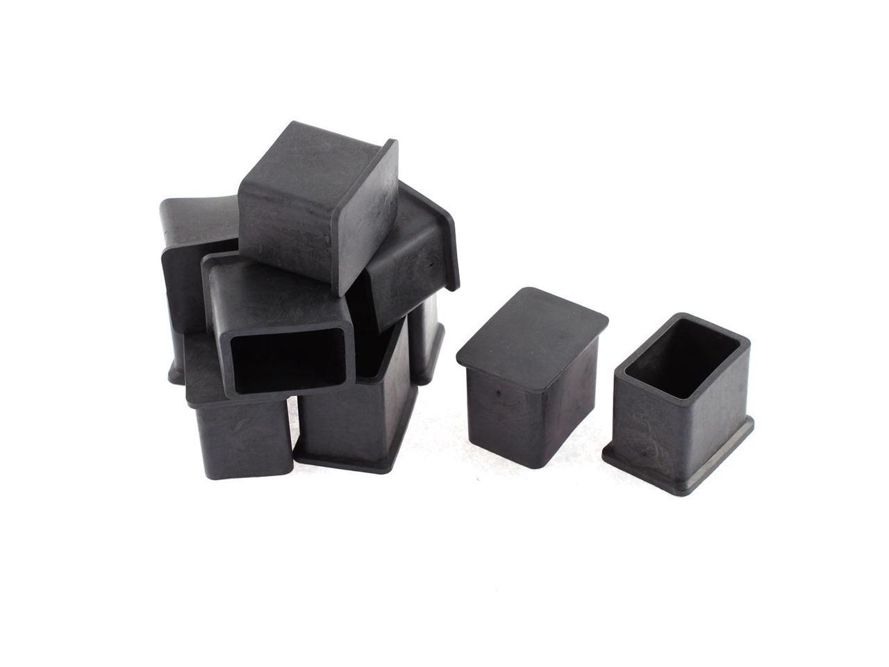 20 Pcs 20 x 30mm Rectangle Rubber Furniture Chair Table Feet Leg Cover Protector 