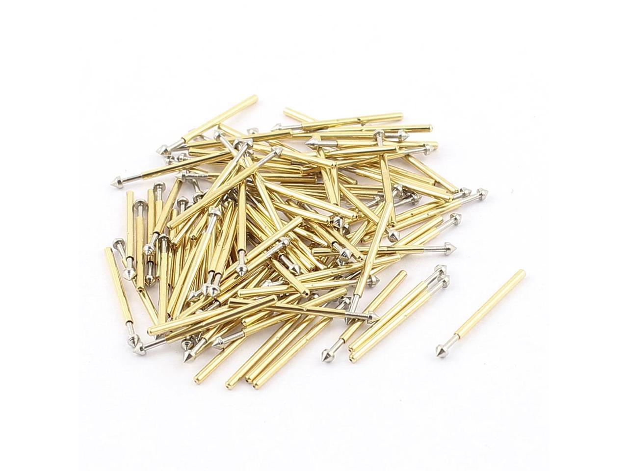 100 Pieces P50-D2 Dia 0.68mm Length 16mm Spring Test Probe Pogo Pin 