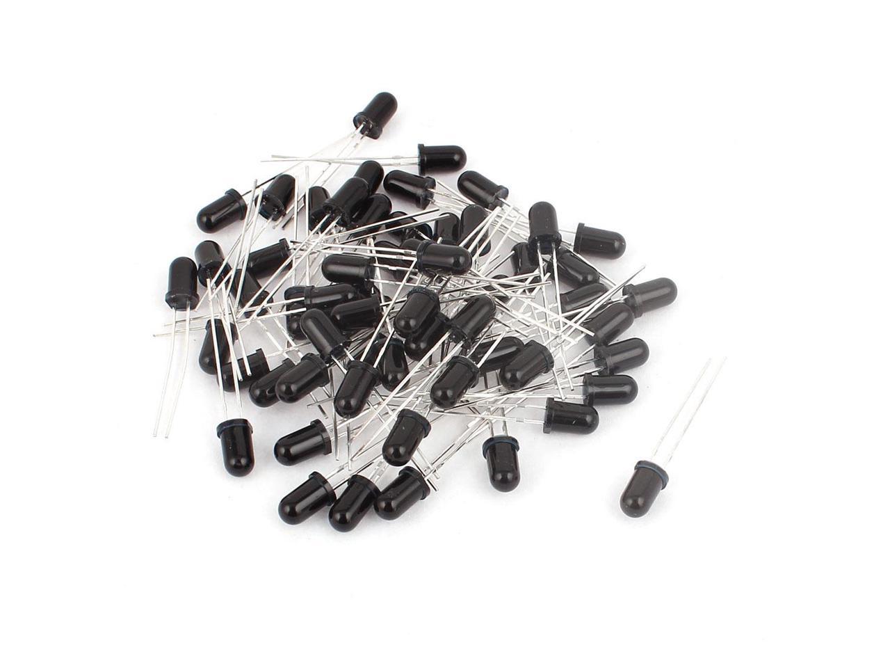 5 Piece Photo Diode-photodiode 5mm Round Chassis Black Silicon Diode