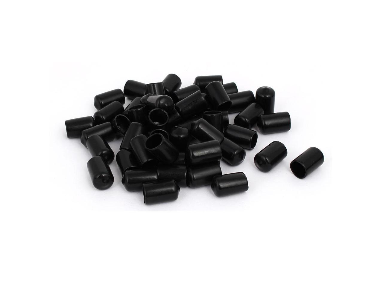 uxcell 3mm Inner Dia Rubber Hose End Cap Screw Thread Protector Cover Black 100pcs for sale online 
