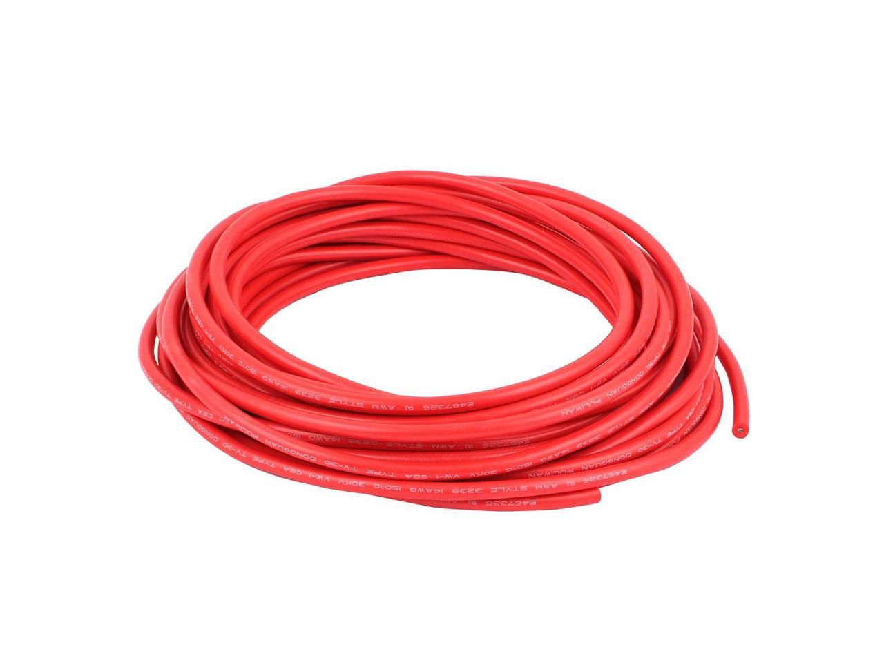 Electric Copper Core Flexible Silicone Wire Cable White 10M 32.8Ft 18AWG 30KV 