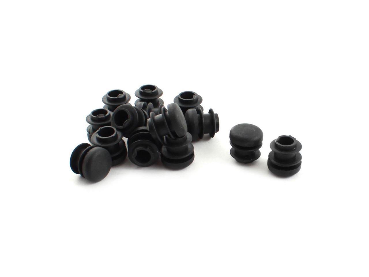 15pcs negro Plastic blanking tapas round Tube INSERT pipe EPAE 16mm o2e tgb