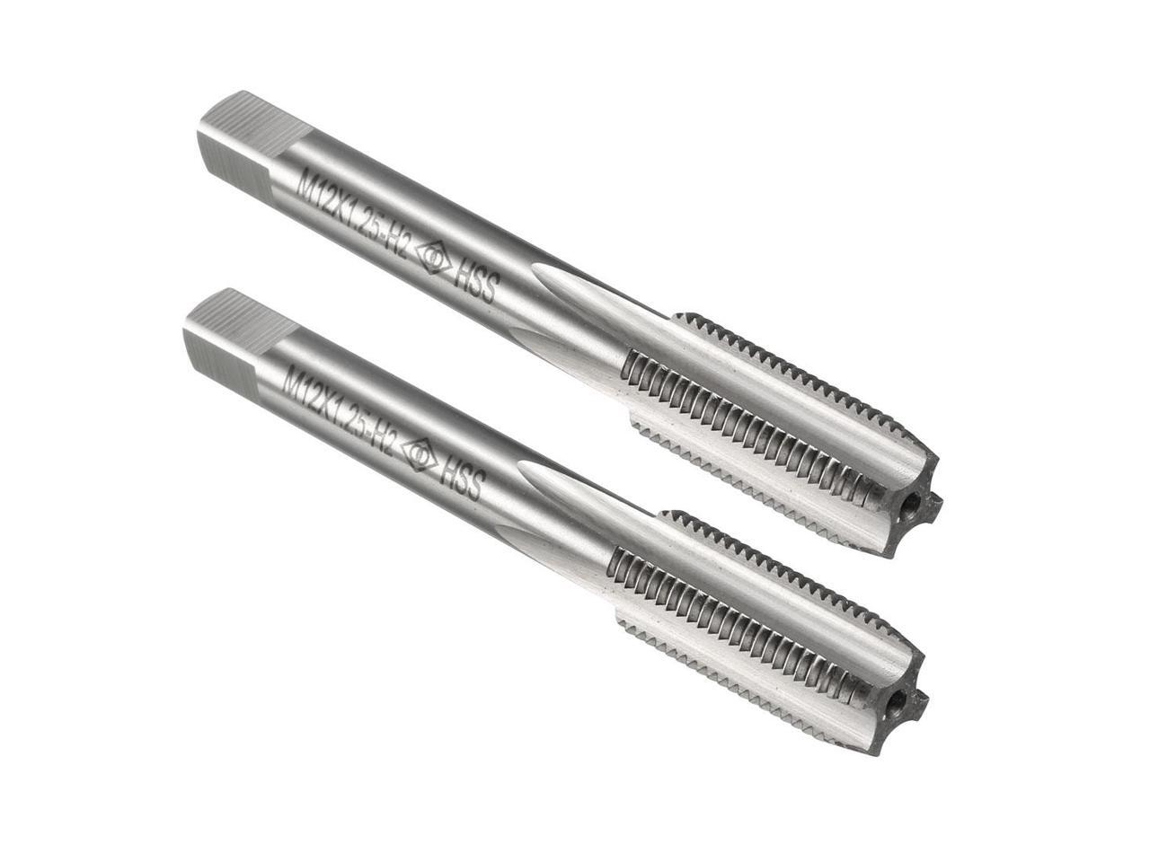 2pcs Metric Taps M12x1.25mm Pitch Thread Plug Tap HSS for Router