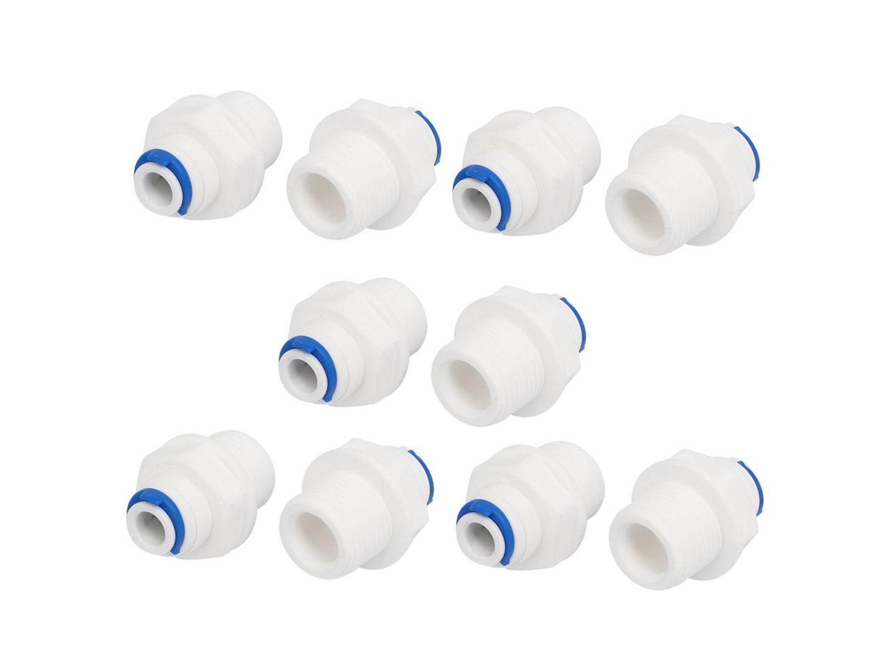 10x Push Fit 1/4" 1/2" BSP Thread Tap Straight Quick Connect RO Water Filter 