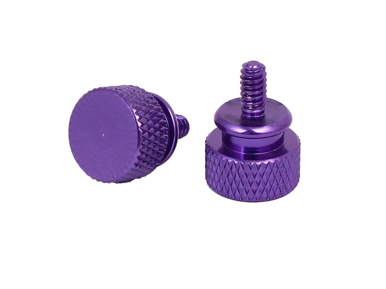 Computer PC Case Fully Threaded Knurled Thumb Screws Purple 632 10pcs
