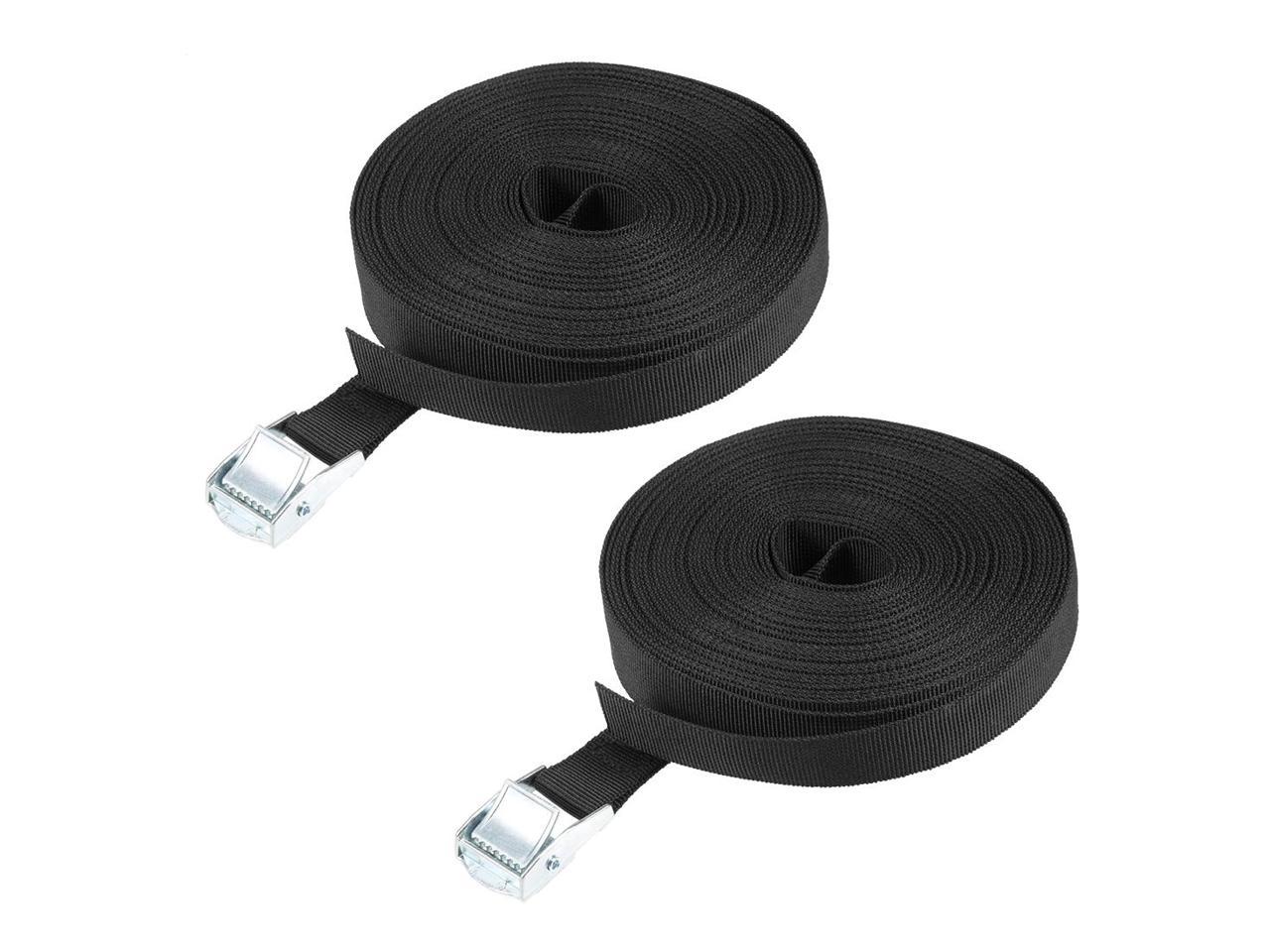 11M x 25mm Cargo Mooring Strap Mooring Straps with cam Lock Buckle 250Kg Workload 2 Pieces Blue 