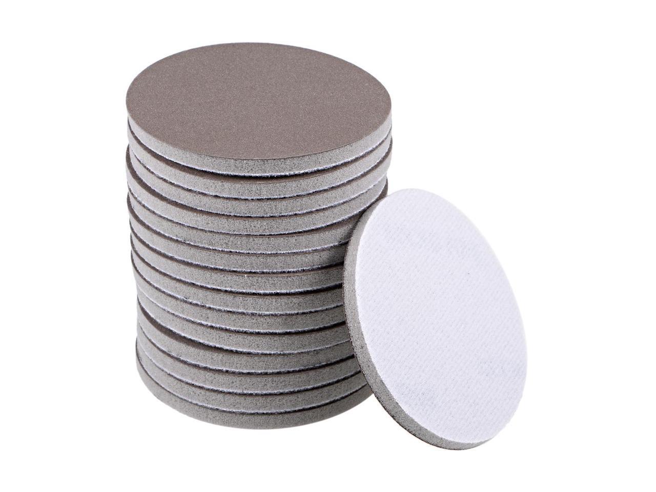 5Pcs 3 Inch Hook and Loop Sanding Disc 1500 Grits Flocking Sandpaper Brown