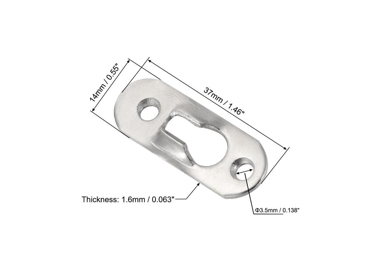 Keyhole Hanging Plate, 37mm x 14mm Single Hole Hook for Picture Frames