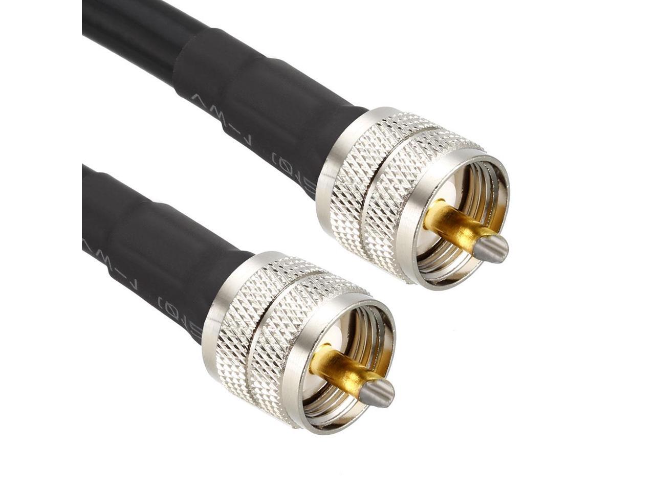 RG8U Coaxial Cable with Pl259 Male Connectors for CB/Ham Radio 6 Ft