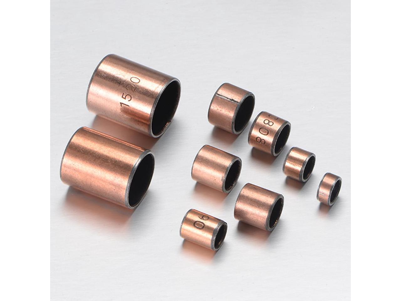uxcell Sleeve Bearing 6mm Bore x 8mm OD x 4mm Length Plain Bearings Wrapped Oilless Bushings Pack of 10