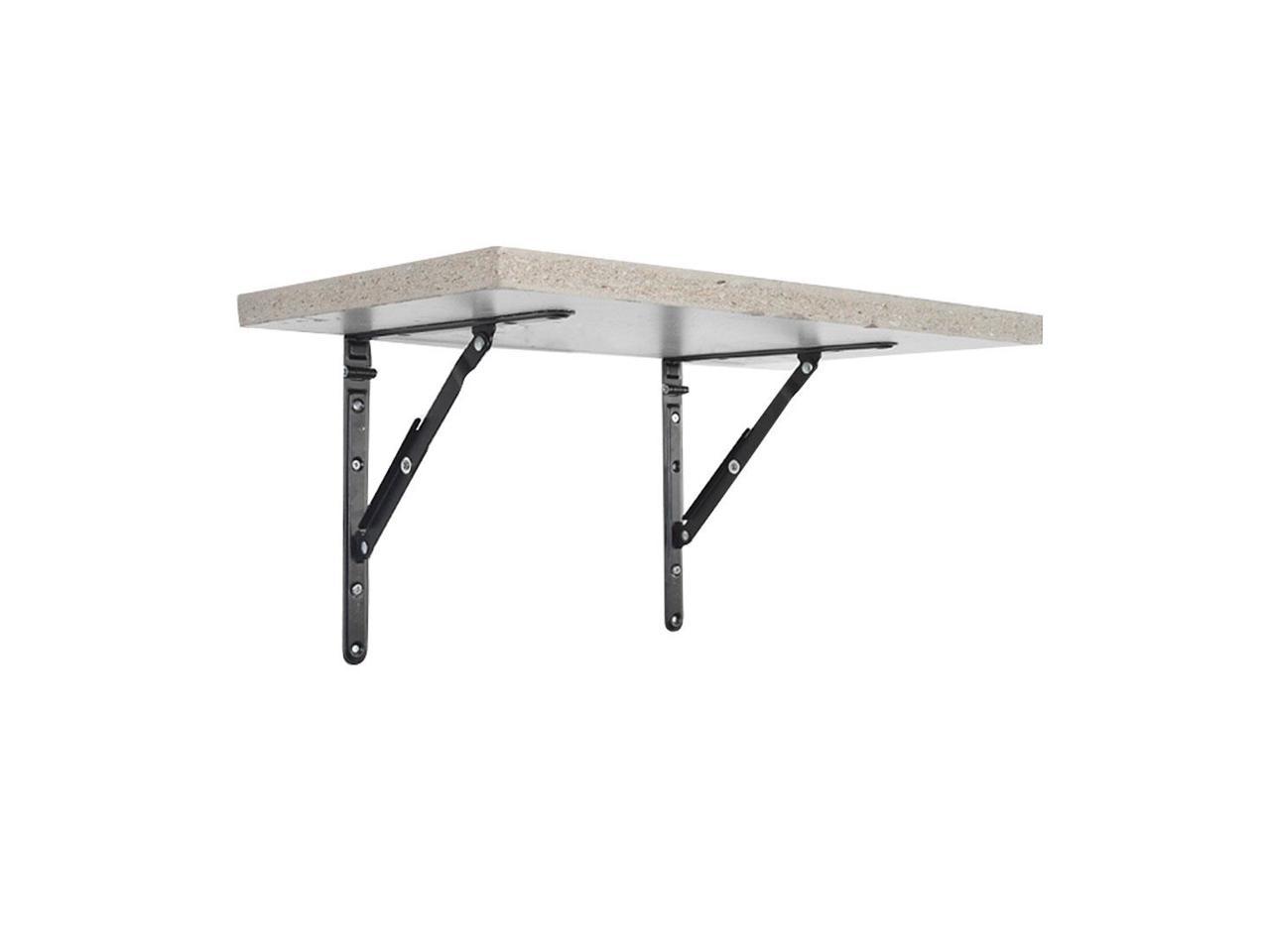 Folding Bracket 6" 150mm Shelves Table Desk Wall Mount Support Long Release 