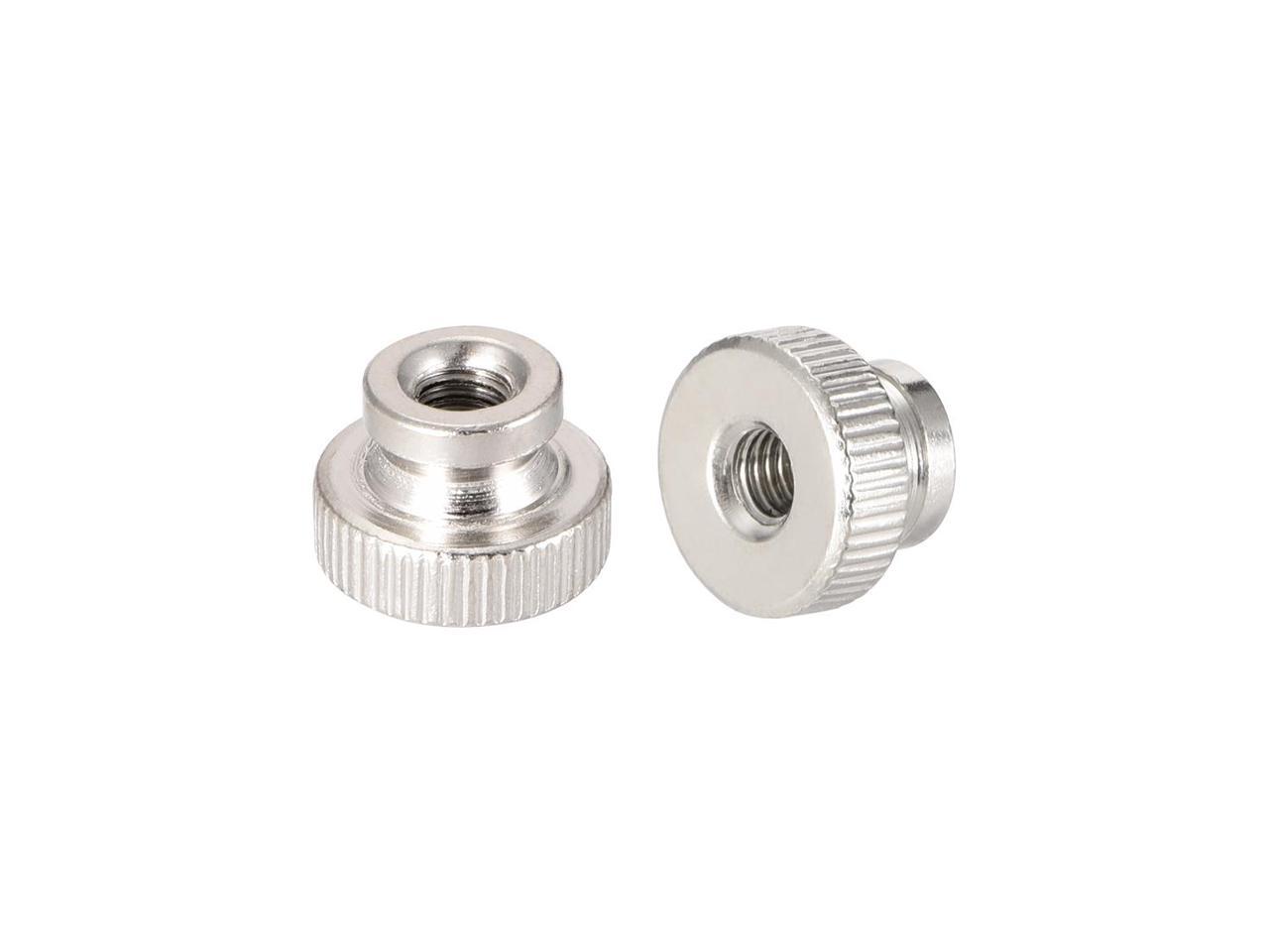 Nickel Plating Pack of 20 M3 Round Knobs with Collar uxcell Knurled Thumb Nuts