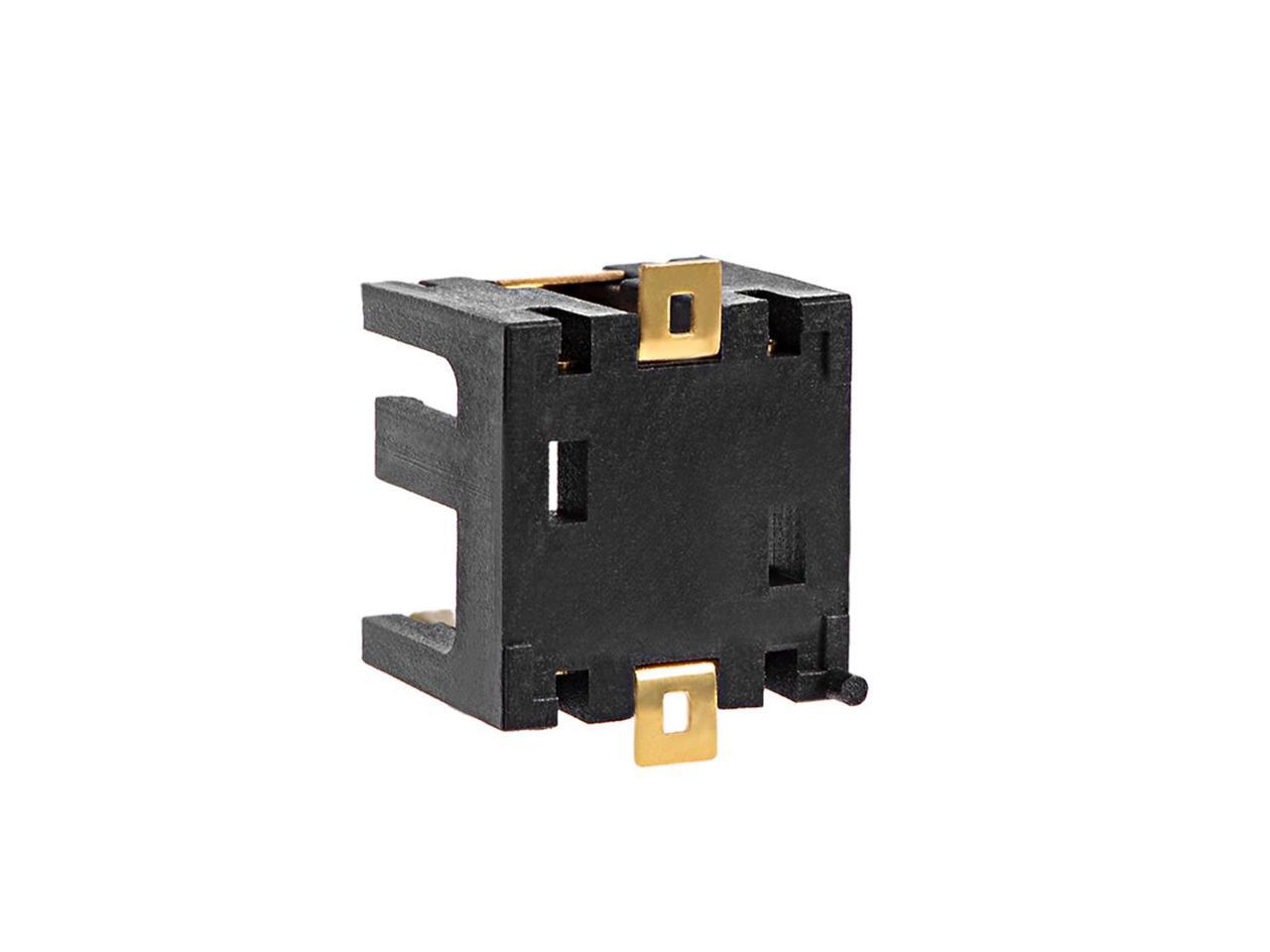 4 Pcs AG13/LR44 Horizontal Coin Button Battery Holder Black Container