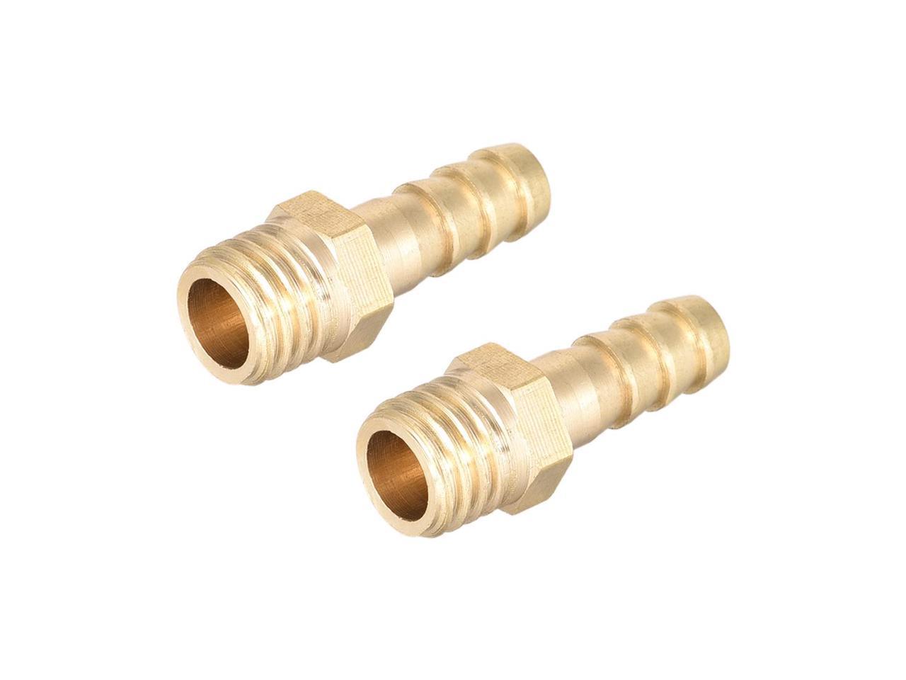 Pipe Fittings Brass Fitting Connector Metric M12x1.75 Male to Barb Hose ID 8mm 2pcs