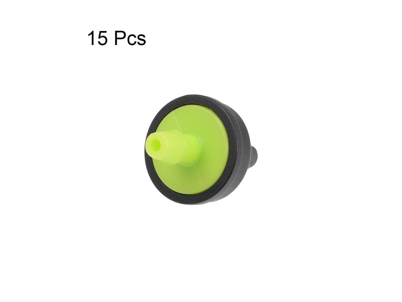 sourcing map Pressure Compensating Dripper 8GPH 30L/H Emitter for Garden Lawn Drip Irrigation with Barbed Hose Connector Plastic Green 15pcs