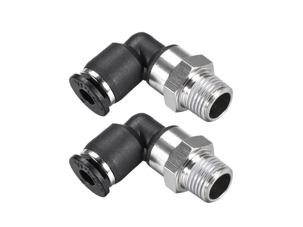 Air Pneumatic Push In Connector Male Elbow Fitting 4 mm OD*1/8" NPT
