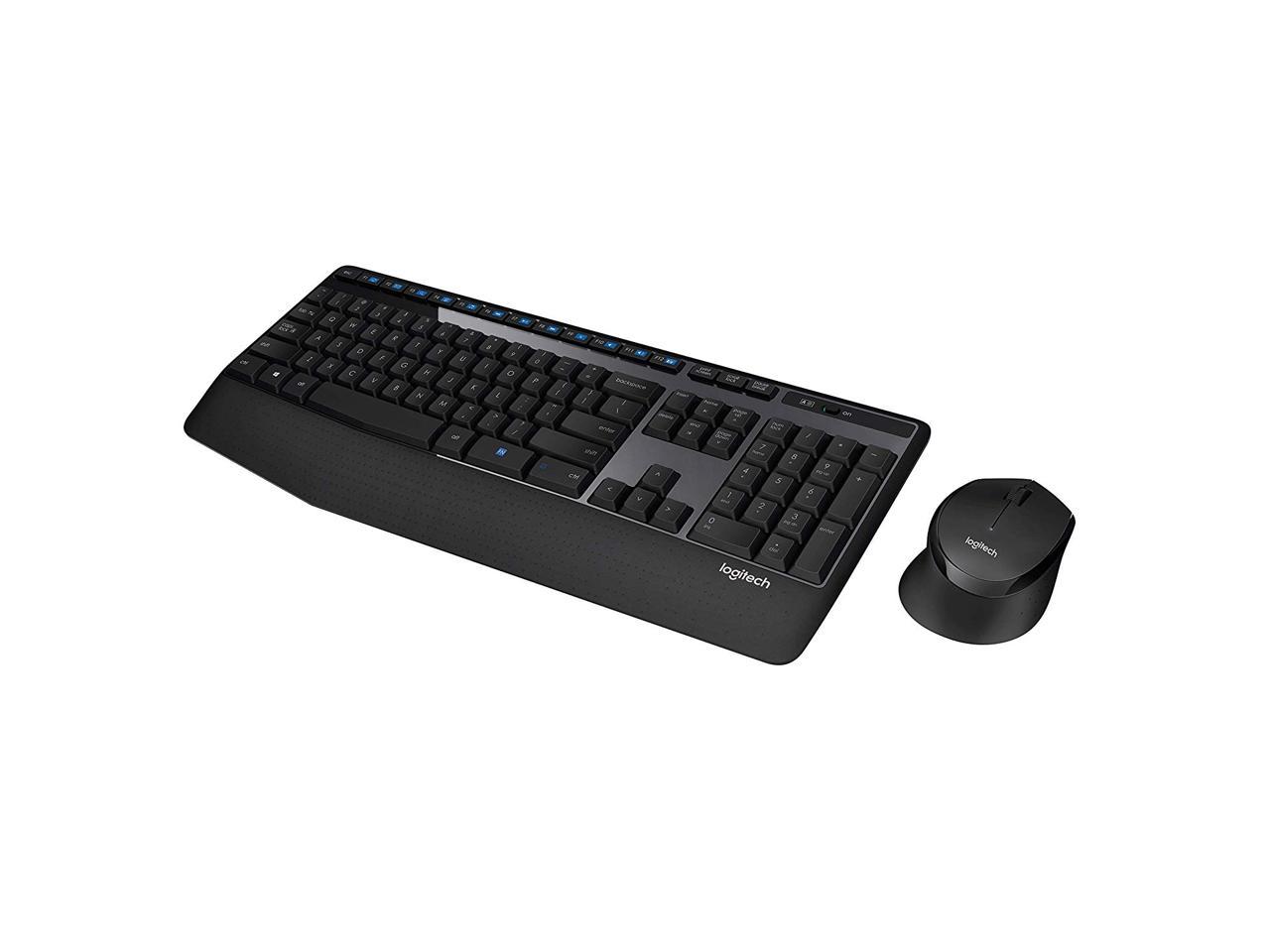 Logitech MK345 Wireless Combo Full-Sized Keyboard with Palm Rest and ...