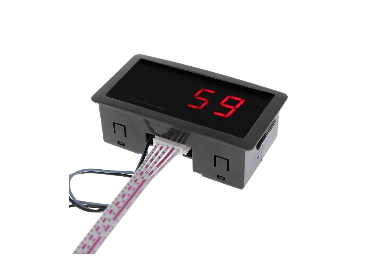 WolfGo Counter Meter DC LED Digital Display 4 Digit 0-9999 Up//Down Plus//Minus Panel Counter Meter with Cable