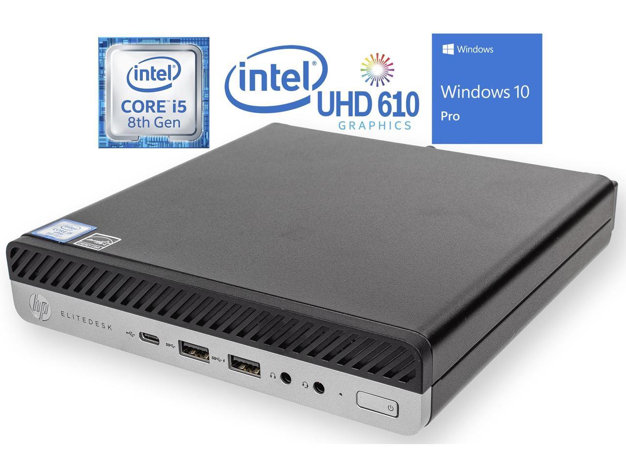 Hp Elitedesk 800 G4 Mini Pc Intel Core I5 8500t Upto 3 5ghz 8gb Ram 128gb Nvme Ssd Displayport Vga Wi Fi Bluetooth Windows 10 Pro Newegg Com