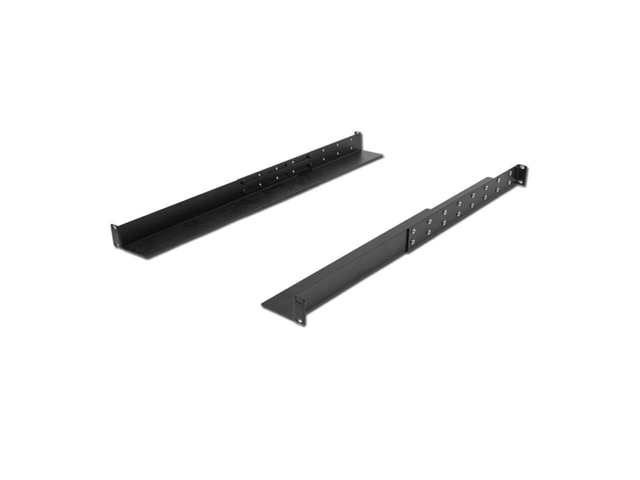 Navepoint 1U Adjustable 4Post Rack Mount Server Shelf Rails Full Depth