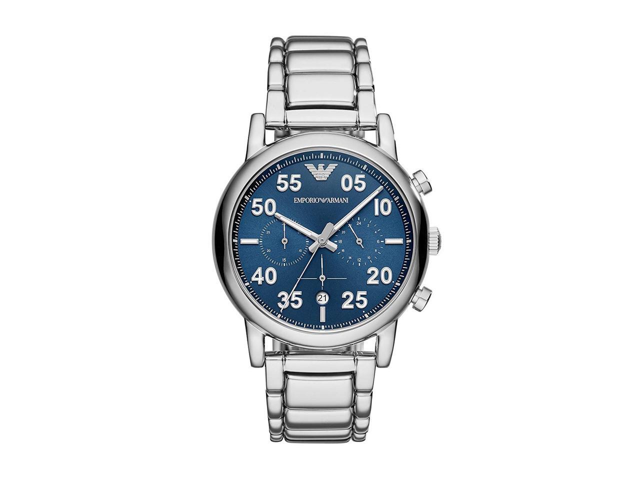 armani blue dial watch