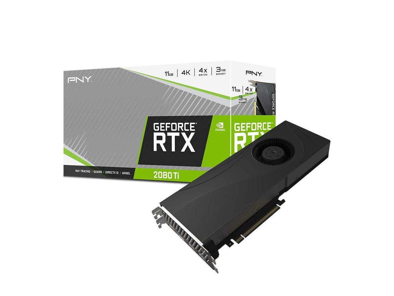 PNY GeForce RTX 2080 Ti 11GB Blower 352-Bit GDDR6 PCI Express 3.0 SLI ...