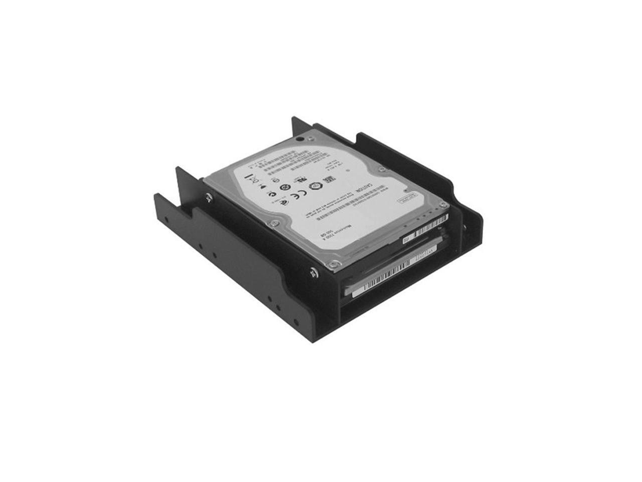 2 bay 2.5Inch HDD/SSD to 3.5" Floppy Drive Bay Internal Hard Drive Adapter Plastic Mounting
